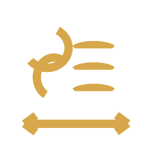 coastline length icon gold