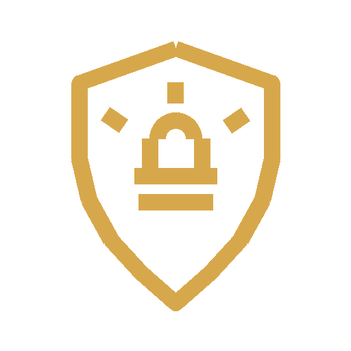 national emergency police icon gold